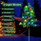 6PCS Solar Christmas Tree for Christmas Decorations Outdoor Pathway Lights with 120 C6 Multi-Color Lights 8 Lighting Modes Waterproof for Outside Garden Yard Lawn House Front Porch Door